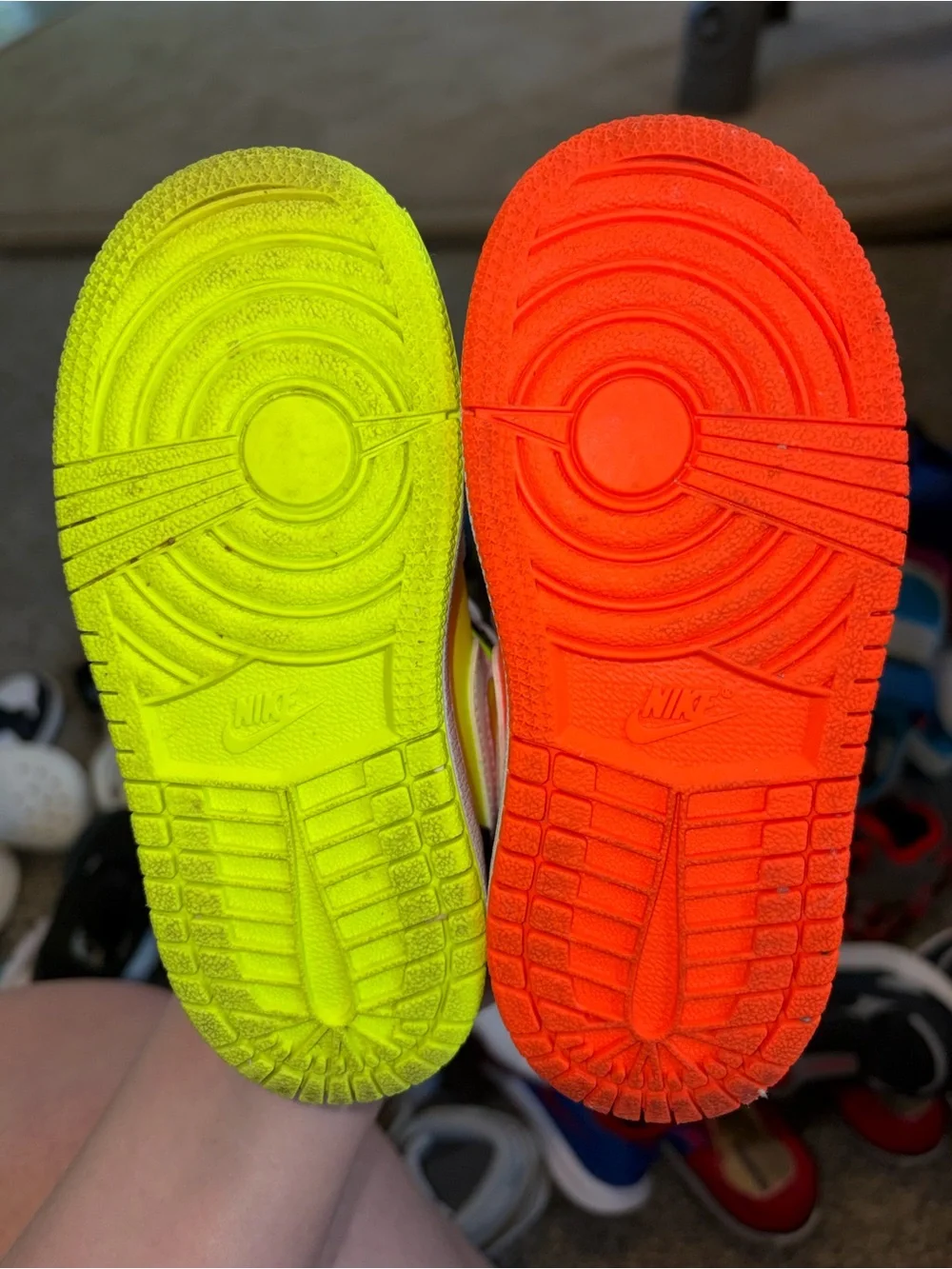 Nike Kids Neon Yellow, White & Black High-Top Sneaker